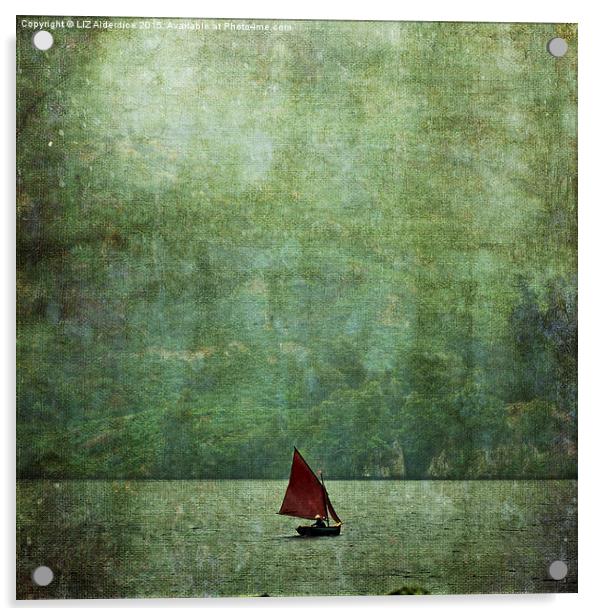 Ullswater Sailing Acrylic by LIZ Alderdice