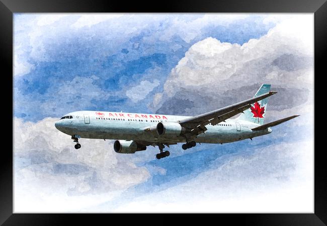 Air Canada Boeing 767 Art Framed Print by David Pyatt