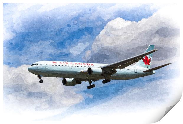 Air Canada Boeing 767 Art Print by David Pyatt
