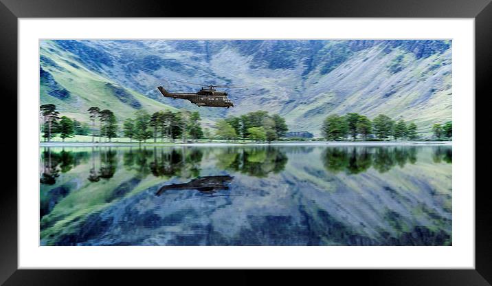 Low Over The Lakes Framed Mounted Print by J Biggadike