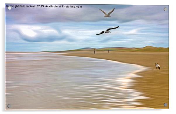 Run In the tide Acrylic by John Wain