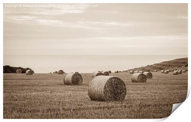The Bales at St Aldhelm Print by Stewart Nicolaou