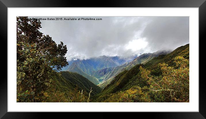 The incredible Andes Framed Mounted Print by Matthew Bates
