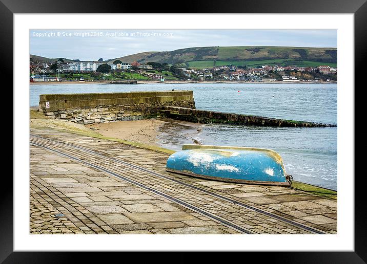  Swanage Harbour Framed Mounted Print by Sue Knight
