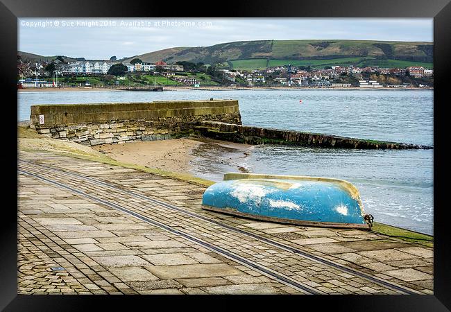  Swanage Harbour Framed Print by Sue Knight