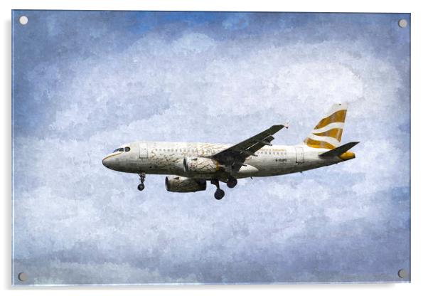 British Airways A319 Feather Design Art Acrylic by David Pyatt