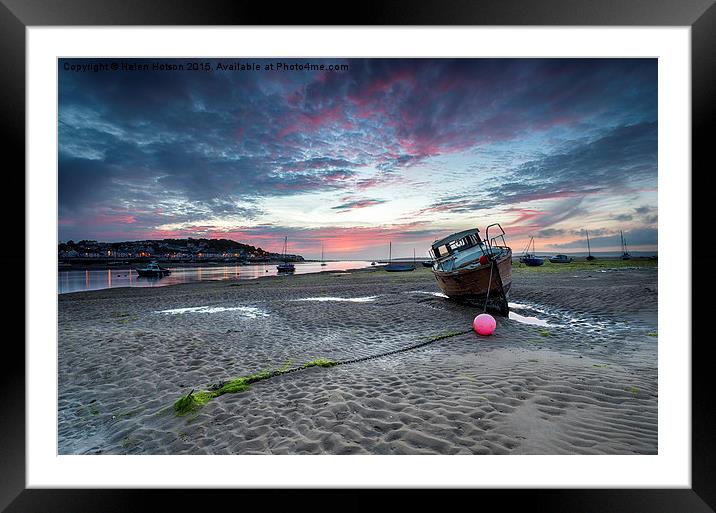 Dusk at Instow Framed Mounted Print by Helen Hotson