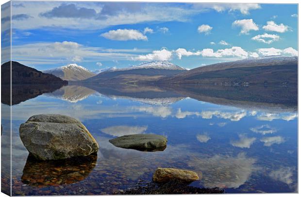  Winter reflections on Loch Fyne Canvas Print by Rich Fotografi 