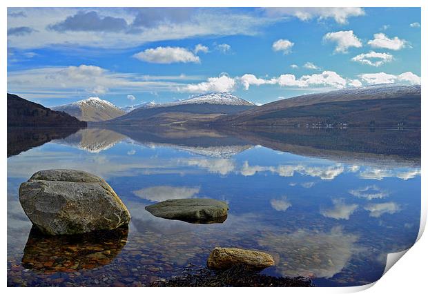  Winter reflections on Loch Fyne Print by Rich Fotografi 