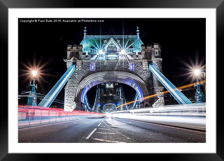   Tower Bridge At Night Framed Mounted Print by Paul Bate