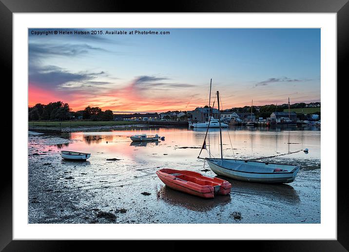 Dusk on the River Tamar Framed Mounted Print by Helen Hotson