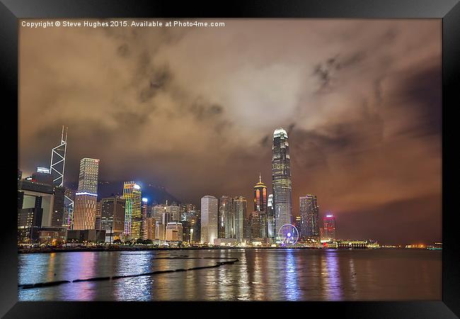  Hongkong from across the harbour Framed Print by Steve Hughes