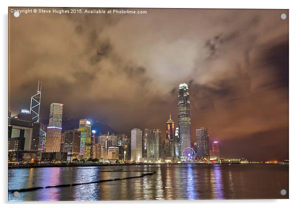  Hongkong from across the harbour Acrylic by Steve Hughes