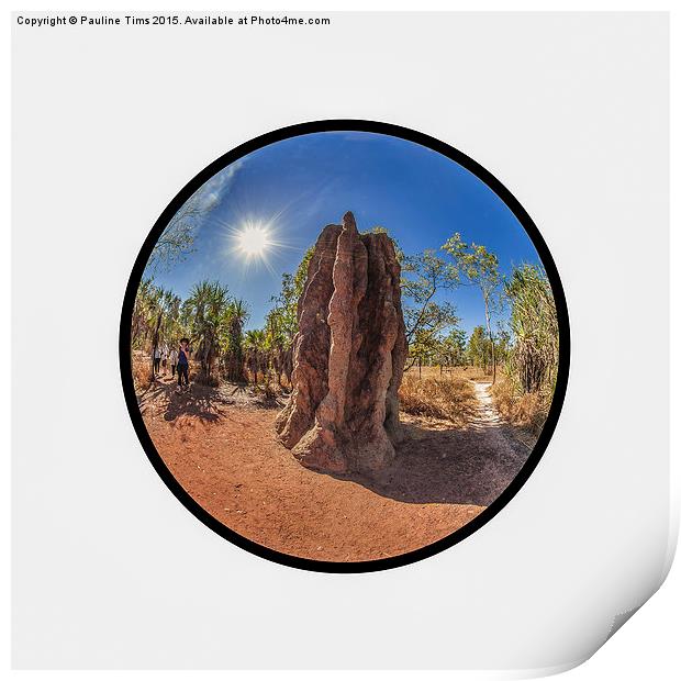 Magnetic Termite Mound, Litchfield National Park  Print by Pauline Tims