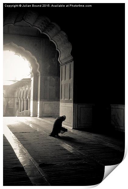  Jama Masjid Mosque, Delhi, India Print by Julian Bound