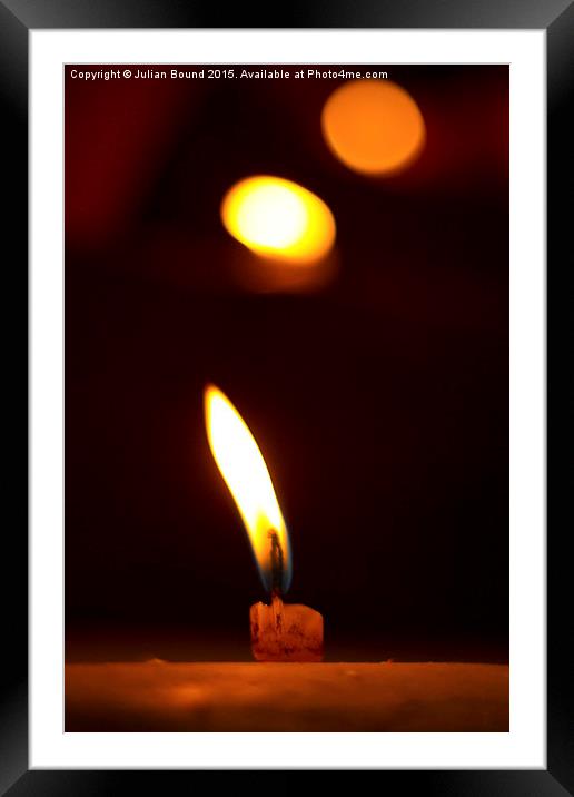  Candle of Nepal Earthquake Framed Mounted Print by Julian Bound
