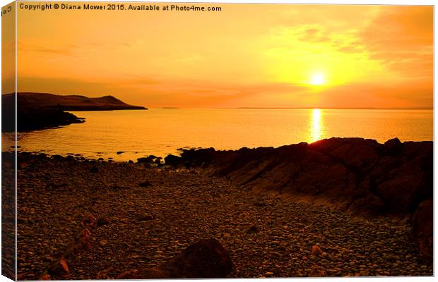  Sand Point Sunset Canvas Print by Diana Mower