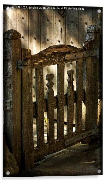  Wooden Gate Acrylic by LIZ Alderdice