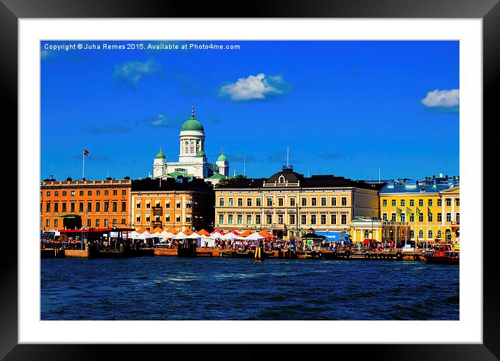 Helsinki Skyline HDR Framed Mounted Print by Juha Remes