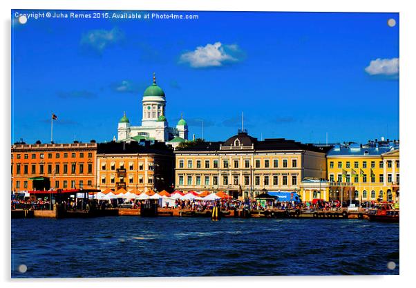 Helsinki Skyline HDR Acrylic by Juha Remes