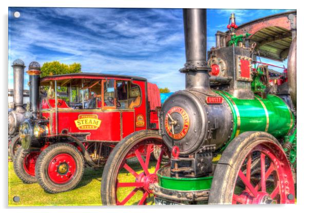 Traction Engine and Steam Lorry Acrylic by David Pyatt