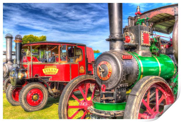 Traction Engine and Steam Lorry Print by David Pyatt