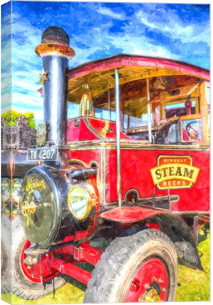Foden Steam Lorry Art Canvas Print by David Pyatt