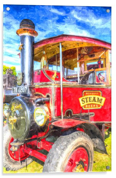 Foden Steam Lorry Art Acrylic by David Pyatt