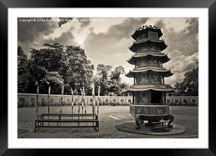 The Chinese Vihara Gunung Timur Temple, Medan, Ind Framed Mounted Print by Julian Bound