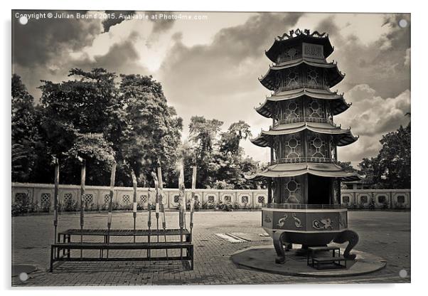 The Chinese Vihara Gunung Timur Temple, Medan, Ind Acrylic by Julian Bound