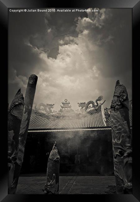 Chinese Vihara Gunung Timur, Medan, Indonesia Framed Print by Julian Bound