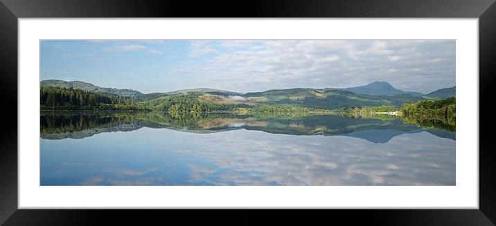  Loch Ard summer Panorama Framed Mounted Print by Stephen Taylor