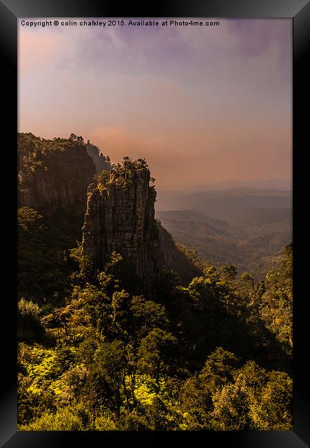  Pinnacle Rock - South Africa Framed Print by colin chalkley
