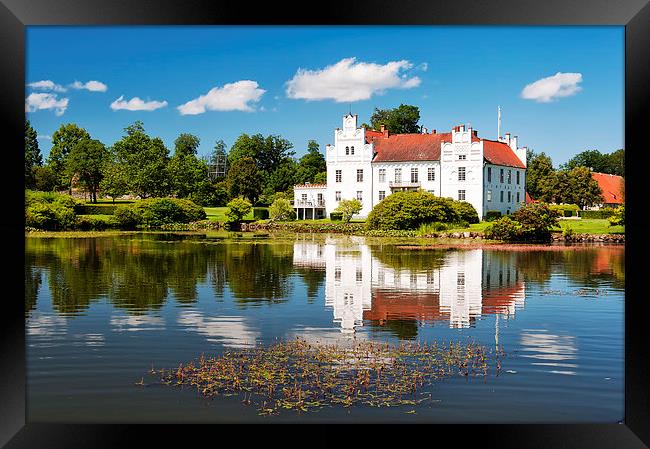 Wanas Slott and Lake Framed Print by Antony McAulay