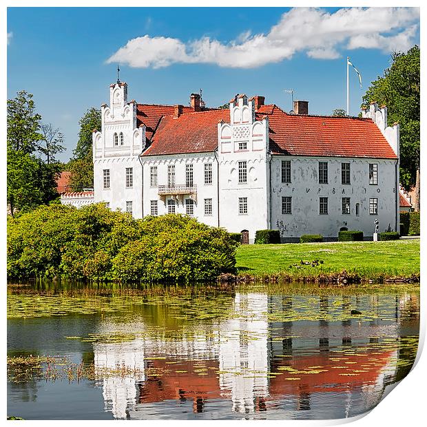 Wanas Slott with reflection Print by Antony McAulay