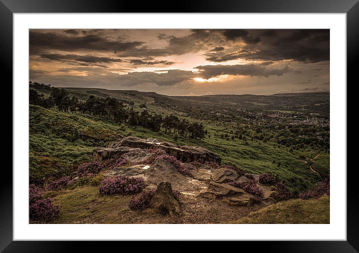  Ilkley Moor Outcrop - After the Storm Framed Mounted Print by David Oxtaby  ARPS