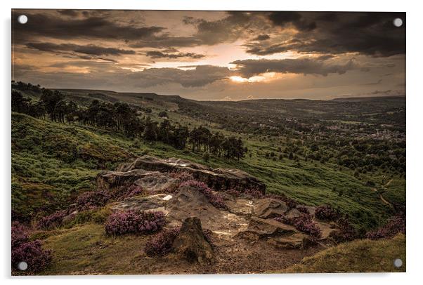  Ilkley Moor Outcrop - After the Storm Acrylic by David Oxtaby  ARPS