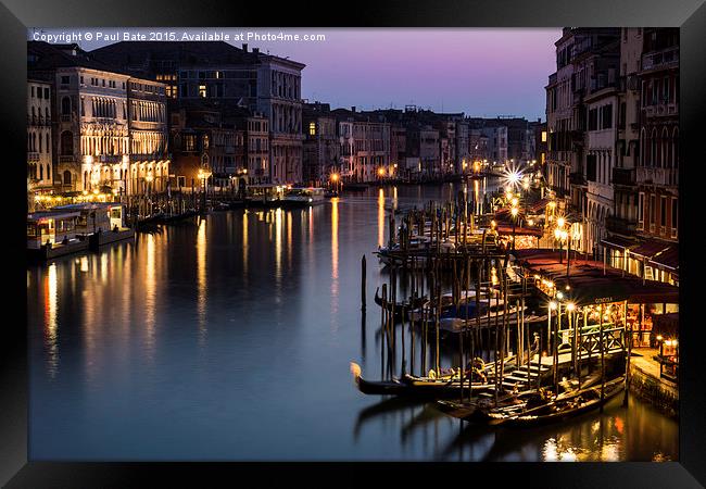  Venetian Nights Framed Print by Paul Bate