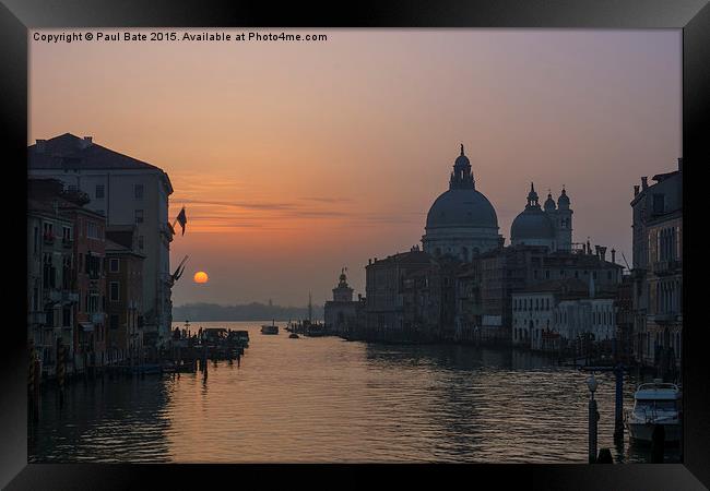 Venetian Sunrise Framed Print by Paul Bate