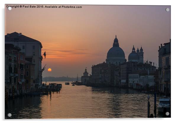  Venetian Sunrise Acrylic by Paul Bate