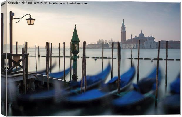  Gondolas Of Venice Canvas Print by Paul Bate