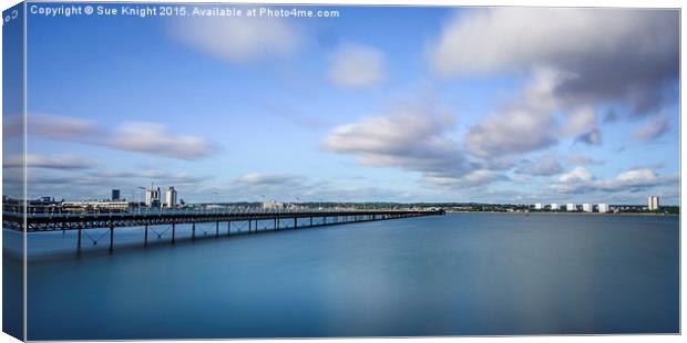  Hythe pier,Hampshire Canvas Print by Sue Knight