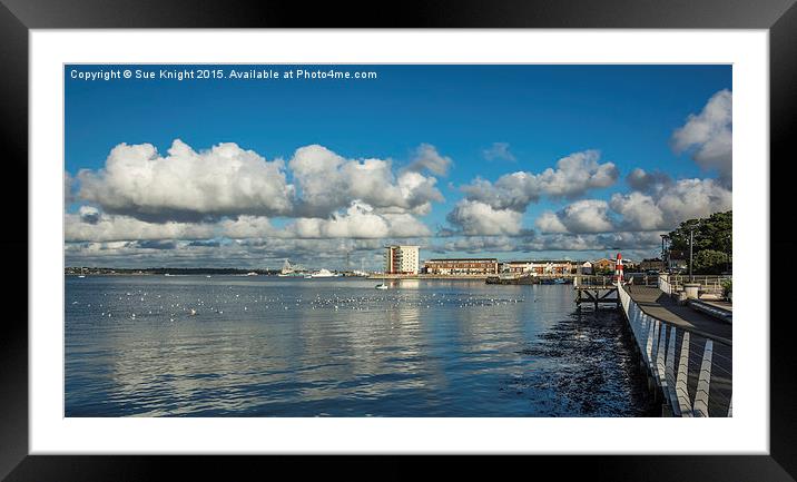  Hythe waterfront,Hampshire Framed Mounted Print by Sue Knight