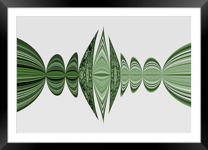 green and white reflection pinched Framed Mounted Print by Ruth Hallam
