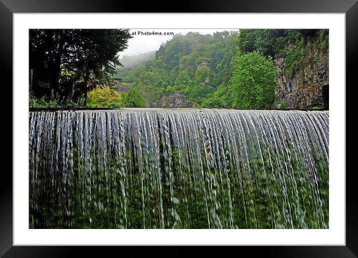  Cheddar Gorge Waterfall  Framed Mounted Print by Diana Mower