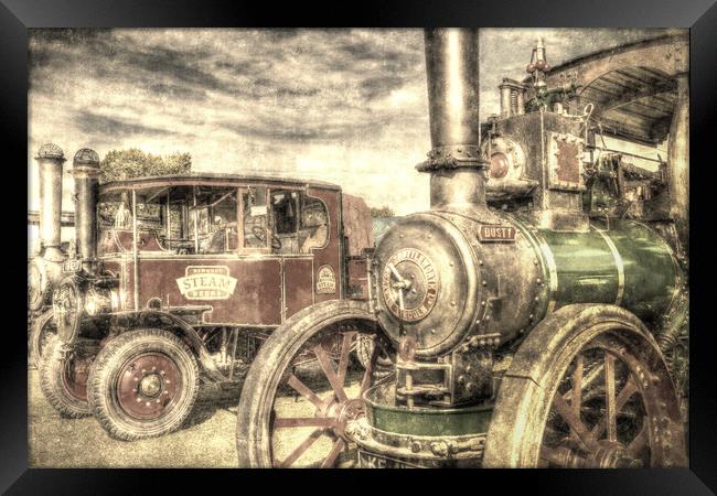 Traction Engine and Steam Lorry Vintage Framed Print by David Pyatt