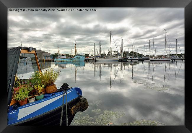 Glasson Dock Reflections Framed Print by Jason Connolly