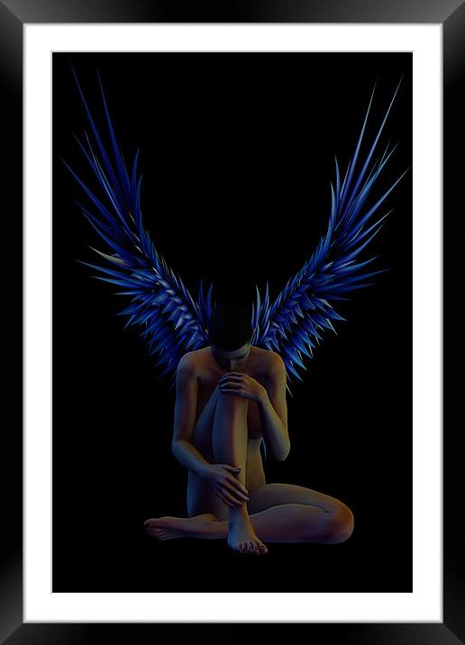 Blue Angel Framed Mounted Print by Ann Garrett