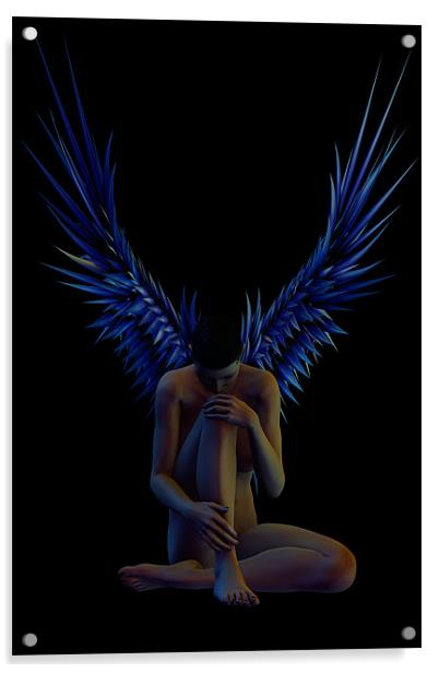 Blue Angel Acrylic by Ann Garrett