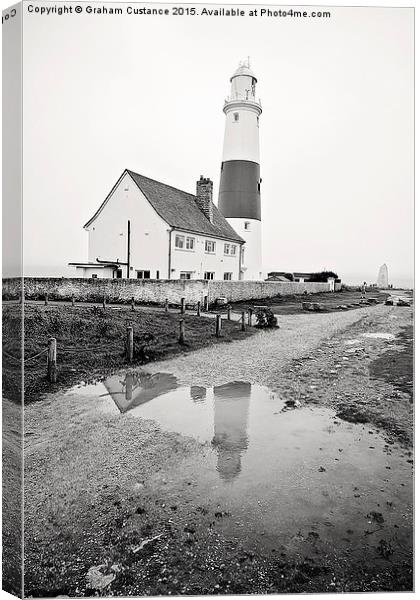 Portland Bill Lighthouse Canvas Print by Graham Custance